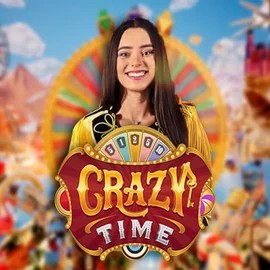 Crazy Time slot logo by Evolution at Honeybetz CasinoCrazy Time